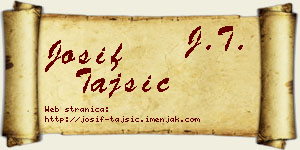 Josif Tajsić vizit kartica